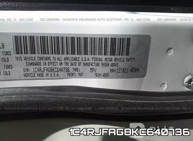 1C4RJFAG8KC640736 фото 10