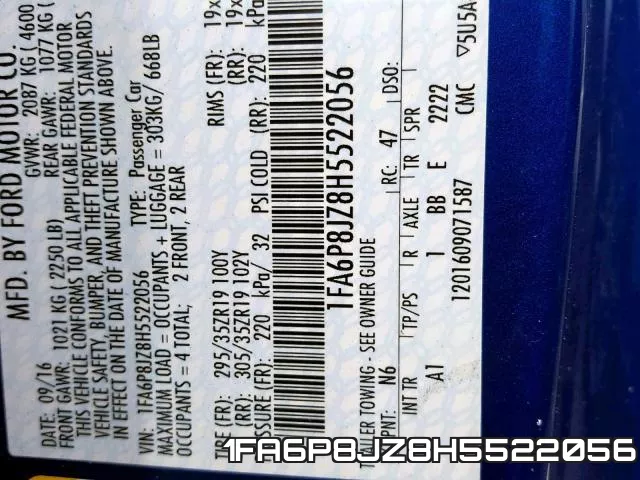 1FA6P8JZ8H5522056 фото 2