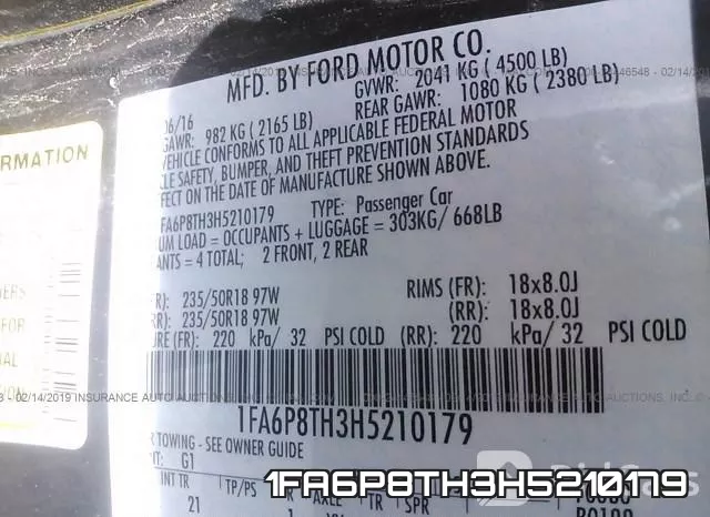 1FA6P8TH3H5210179 фото 10