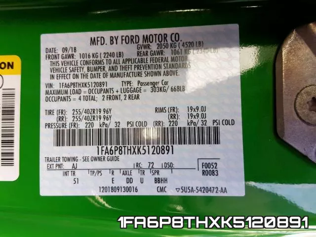 1FA6P8THXK5120891 фото 2