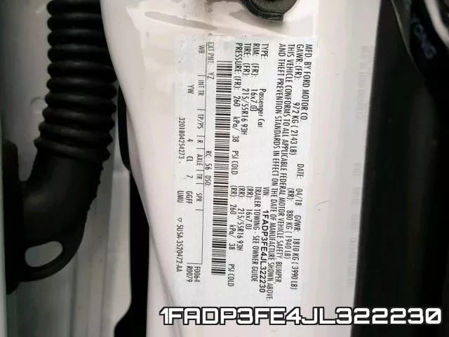 1FADP3FE4JL322230 фото 2