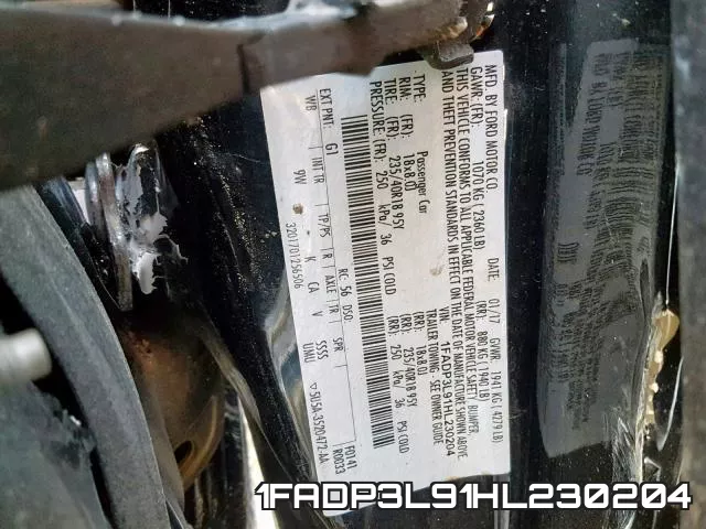 1FADP3L91HL230204 фото 2