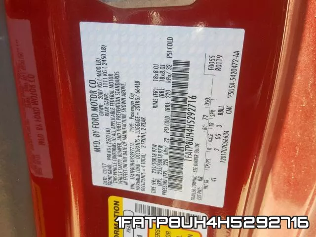1FATP8UH4H5292716 фото 2
