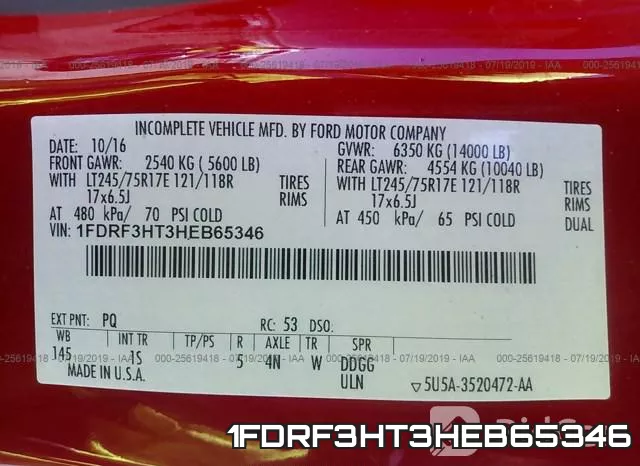 1FDRF3HT3HEB65346 фото 9
