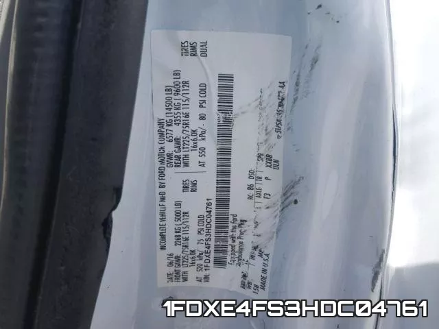 1FDXE4FS3HDC04761 фото 2