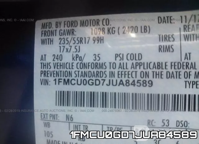 1FMCU0GD7JUA84589 фото 10