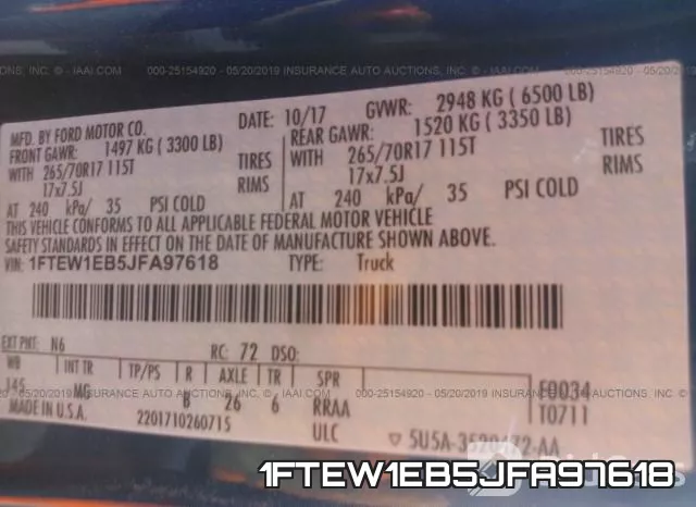 1FTEW1EB5JFA97618 фото 10