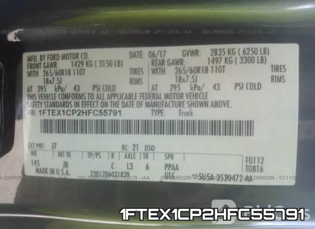 1FTEX1CP2HFC55791 фото 10