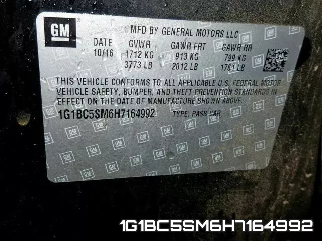 1G1BC5SM6H7164992 фото 2