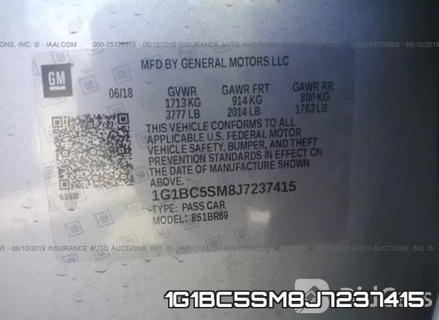 1G1BC5SM8J7237415 фото 10