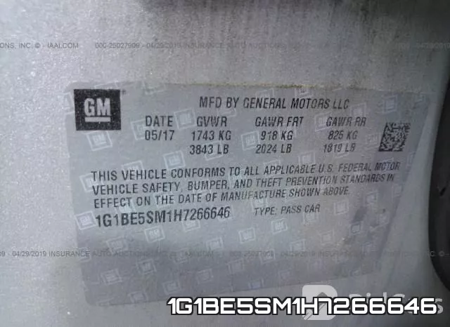 1G1BE5SM1H7266646 фото 10