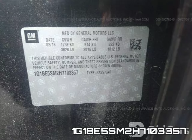 1G1BE5SM2H7103357 фото 10