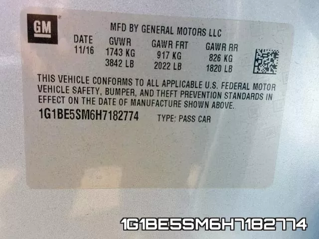 1G1BE5SM6H7182774 фото 2