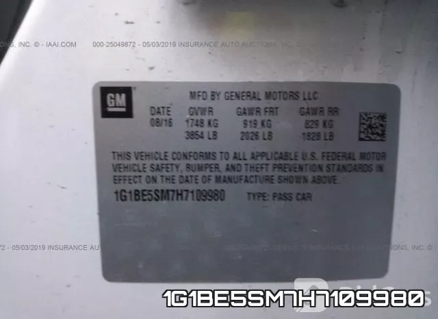 1G1BE5SM7H7109980 фото 10