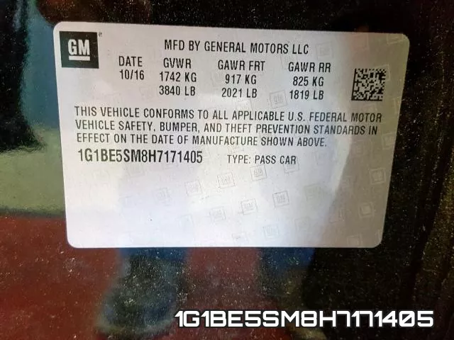 1G1BE5SM8H7171405 фото 2
