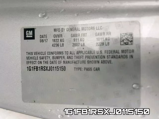 1G1FB1RSXJ0115150 фото 2