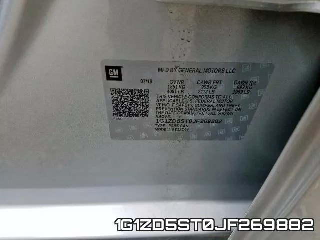 1G1ZD5ST0JF269882 фото 2