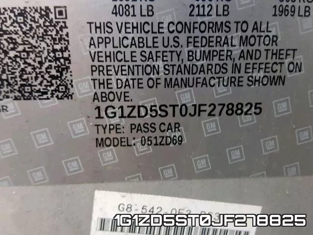 1G1ZD5ST0JF278825 фото 2