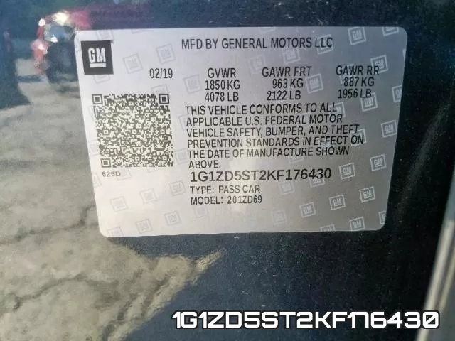 1G1ZD5ST2KF176430 фото 2