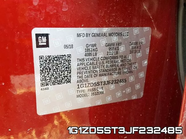 1G1ZD5ST3JF232485 фото 2