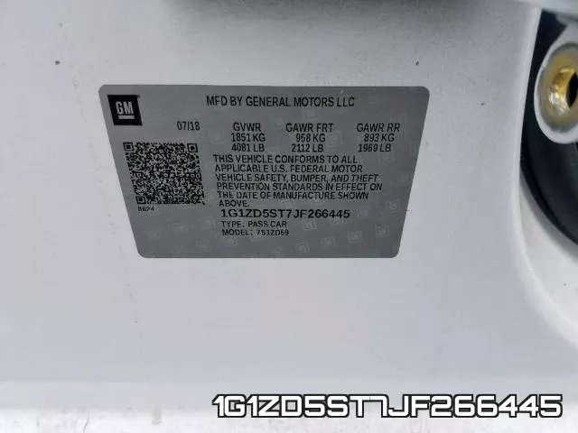 1G1ZD5ST7JF266445 фото 2