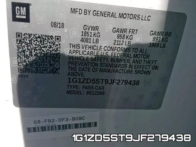 1G1ZD5ST9JF279438 фото 2
