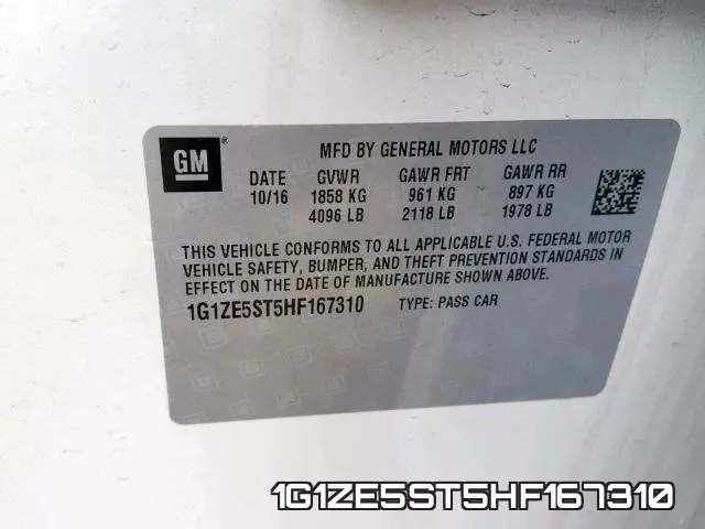 1G1ZE5ST5HF167310 фото 2