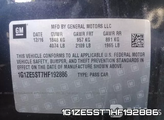 1G1ZE5ST7HF192886 фото 10