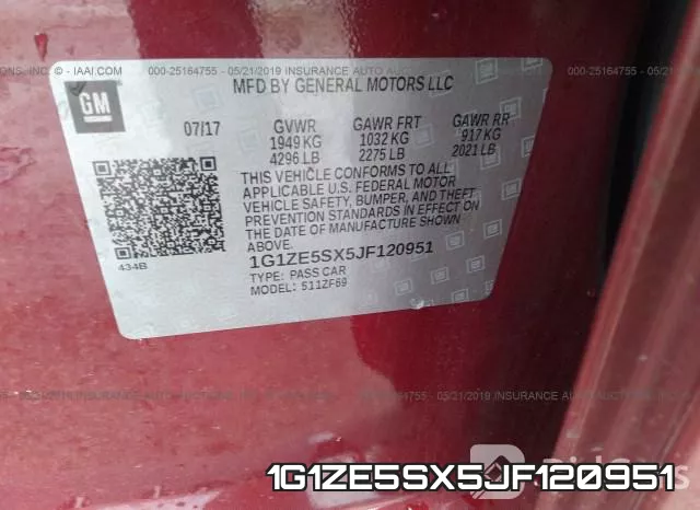 1G1ZE5SX5JF120951 фото 10