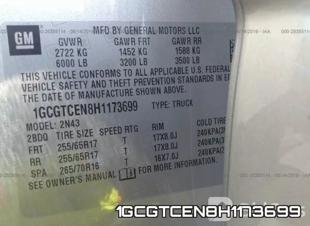 1GCGTCEN8H1173699 фото 10