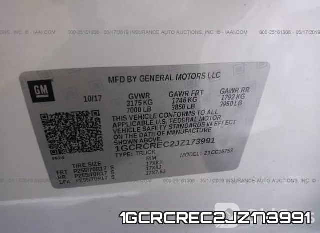1GCRCREC2JZ173991 фото 10