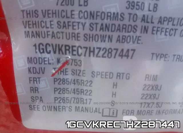 1GCVKREC7HZ287447 фото 10