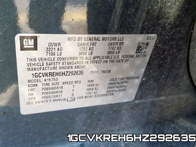 1GCVKREH6HZ292635 фото 2
