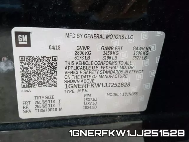 1GNERFKW1JJ251628 фото 2