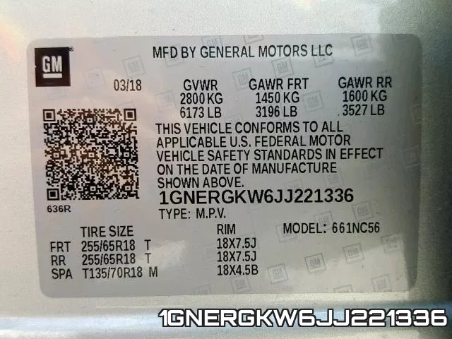 1GNERGKW6JJ221336 фото 2
