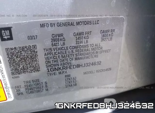 1GNKRFED8HJ324632 фото 10
