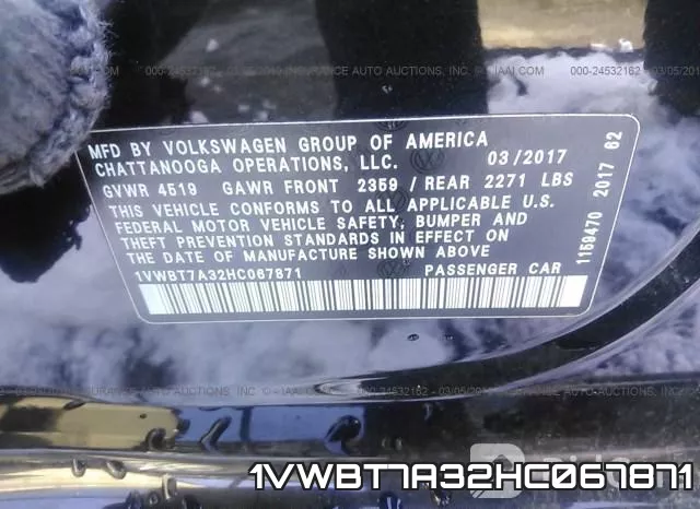 1VWBT7A32HC067871 фото 10