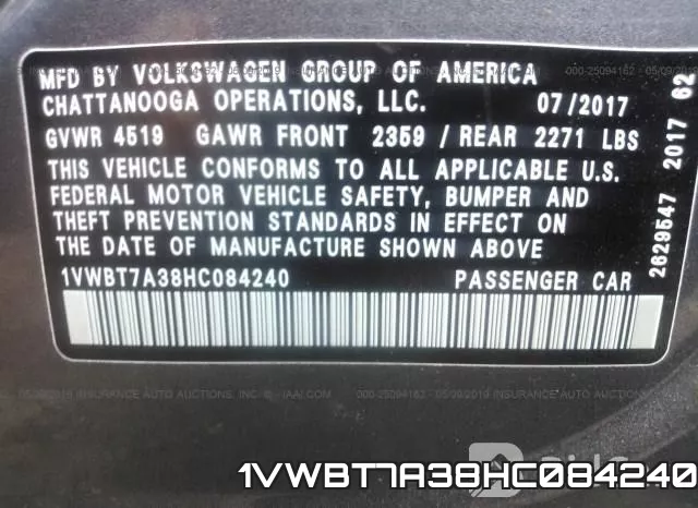 1VWBT7A38HC084240 фото 10