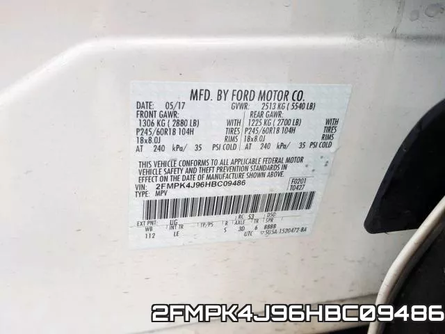 2FMPK4J96HBC09486 фото 2