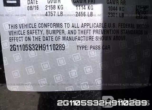 2G1105S32H9110289 фото 10