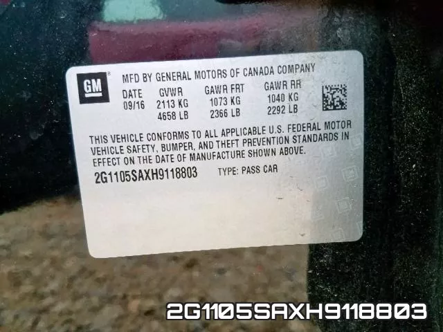 2G1105SAXH9118803 фото 2