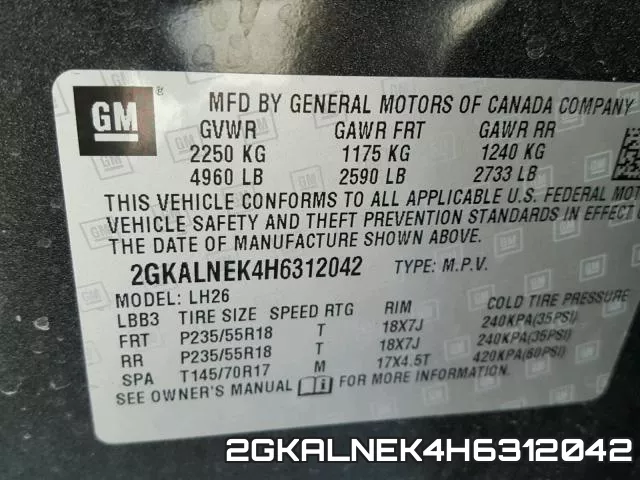 2GKALNEK4H6312042 фото 2