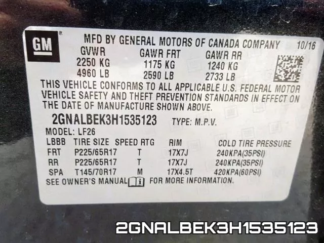 2GNALBEK3H1535123 фото 2