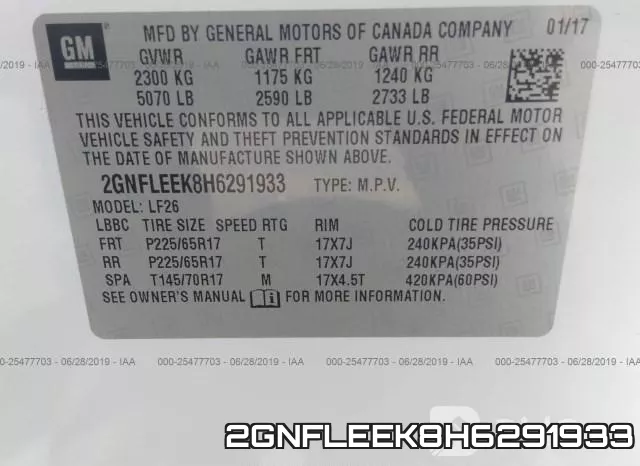 2GNFLEEK8H6291933 фото 10