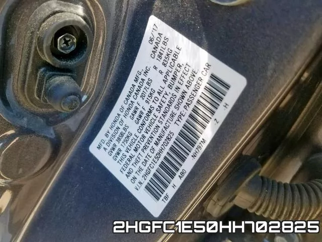 2HGFC1E50HH702825 фото 2