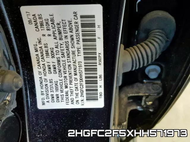 2HGFC2F5XHH571973 фото 2