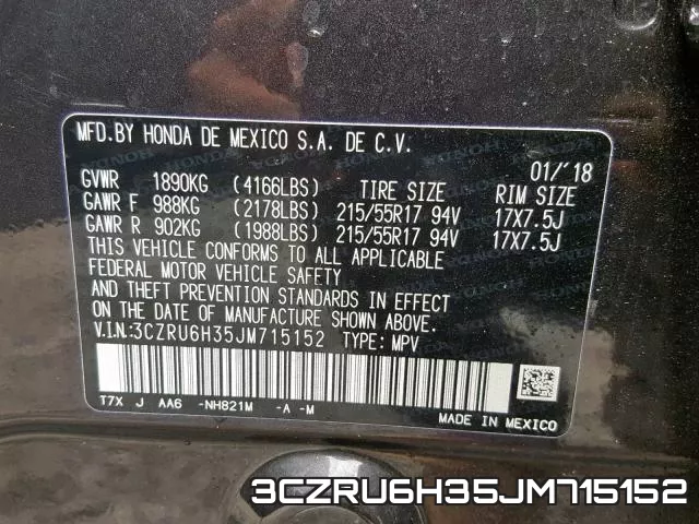 3CZRU6H35JM715152 фото 2