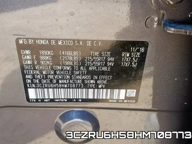 3CZRU6H58HM708773 фото 2