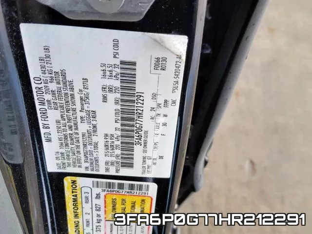 3FA6P0G77HR212291 фото 2