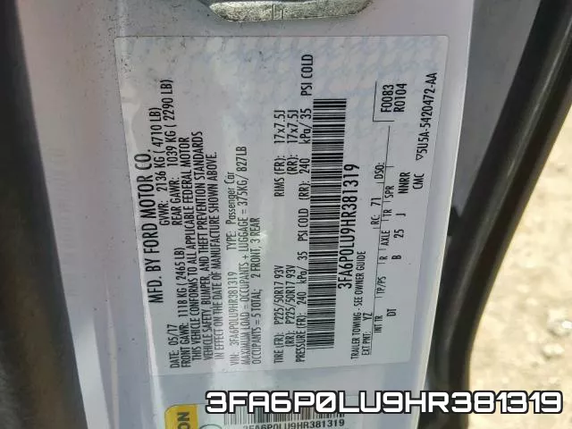 3FA6P0LU9HR381319 фото 2